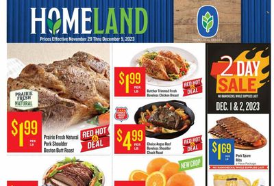 Homeland (OK, TX) Weekly Ad Flyer Specials November 29 to December 5, 2023