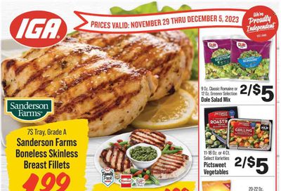 IGA (IN) Weekly Ad Flyer Specials November 29 to December 5, 2023