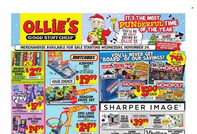 Ollie's Bargain Outlet Weekly Ad Flyer Specials November 29 to December 5, 2023