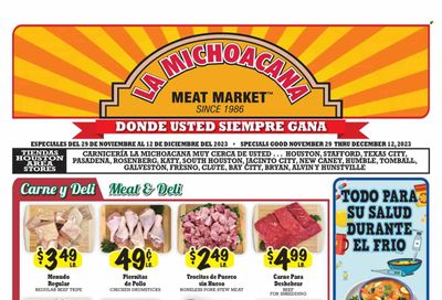 La Michoacana Meat Market (TX) Weekly Ad Flyer Specials November 29 to December 12, 2023