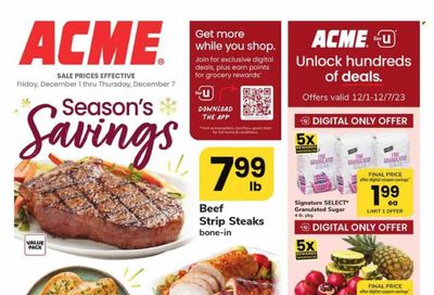 ACME (DE, NJ, NY, PA) Weekly Ad Flyer Specials December 1 to December 7, 2023