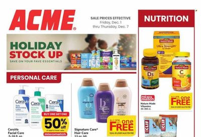 ACME (DE, NJ, NY, PA) Weekly Ad Flyer Specials December 1 to December 7, 2023