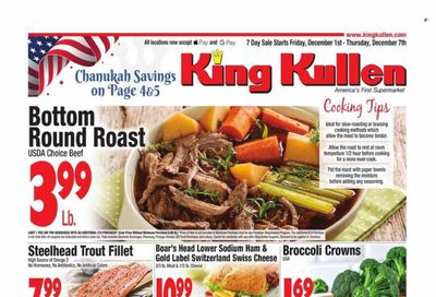 King Kullen (NY) Weekly Ad Flyer Specials December 1 to December 7, 2023