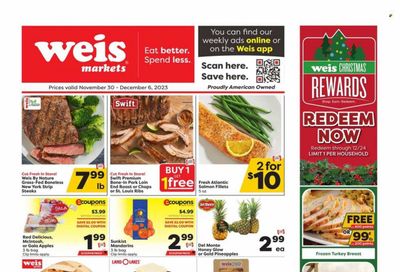 Weis (MD, NY, PA) Weekly Ad Flyer Specials November 30 to December 6, 2023 Weis (MD, NY, PA) Weekly Ad Flyer Specials November 30 to December 6, 2023