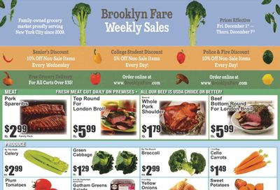 Brooklyn Fare (NY) Weekly Ad Flyer Specials December 1 to December 7, 2023
