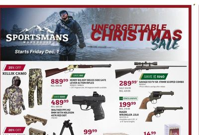 Sportsman's Warehouse Weekly Ad Flyer Specials December 1 to December 7, 2023