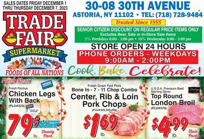 Trade Fair Supermarket (NY) Weekly Ad Flyer Specials December 1 to December 7, 2023 Trade Fair Supermarket (NY) Weekly Ad Flyer Specials December 1 to December 7, 2023