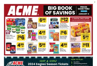 ACME (DE, NJ, NY, PA) Weekly Ad Flyer Specials December 1 to January 4, 2024 ACME (DE, NJ, NY, PA) Weekly Ad Flyer Specials December 1 to January 4, 2024