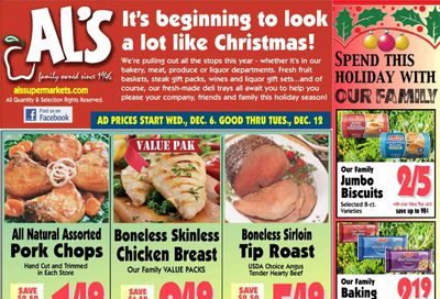 Al's Supermarket (IN) Weekly Ad Flyer Specials December 6 to December 12, 2023