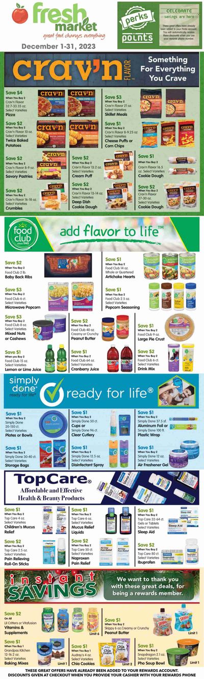Fresh Market (UT) Weekly Ad Flyer Specials December 1 to December 31, 2023
