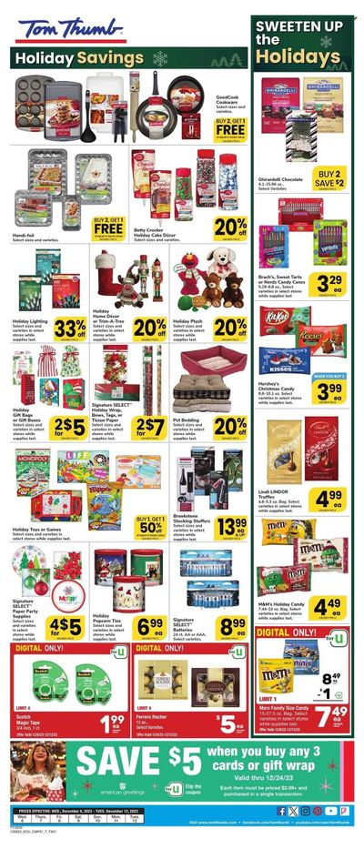 Tom Thumb (TX) Weekly Ad Flyer Specials December 6 to December 12, 2023