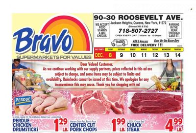 Bravo Supermarkets (CT, FL, MA, NJ, NY, PA) Weekly Ad Flyer Specials December 8 to December 14, 2023