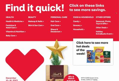 CVS Pharmacy Weekly Ad Flyer Specials December 10 to December 16, 2023