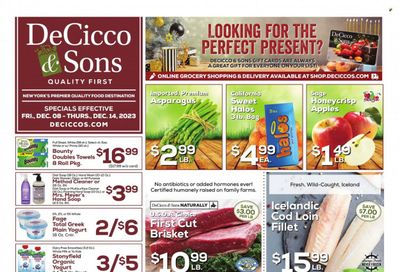 DeCicco & Sons (NY) Weekly Ad Flyer Specials December 8 to December 14, 2023