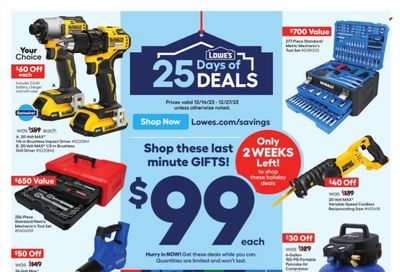 Lowe's Weekly Ad Flyer Specials December 14 to December 27, 2023