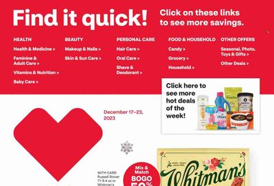 CVS Pharmacy Weekly Ad Flyer Specials December 17 to December 23, 2023
