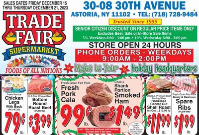 Trade Fair Supermarket (NY) Weekly Ad Flyer Specials December 15 to December 21, 2023