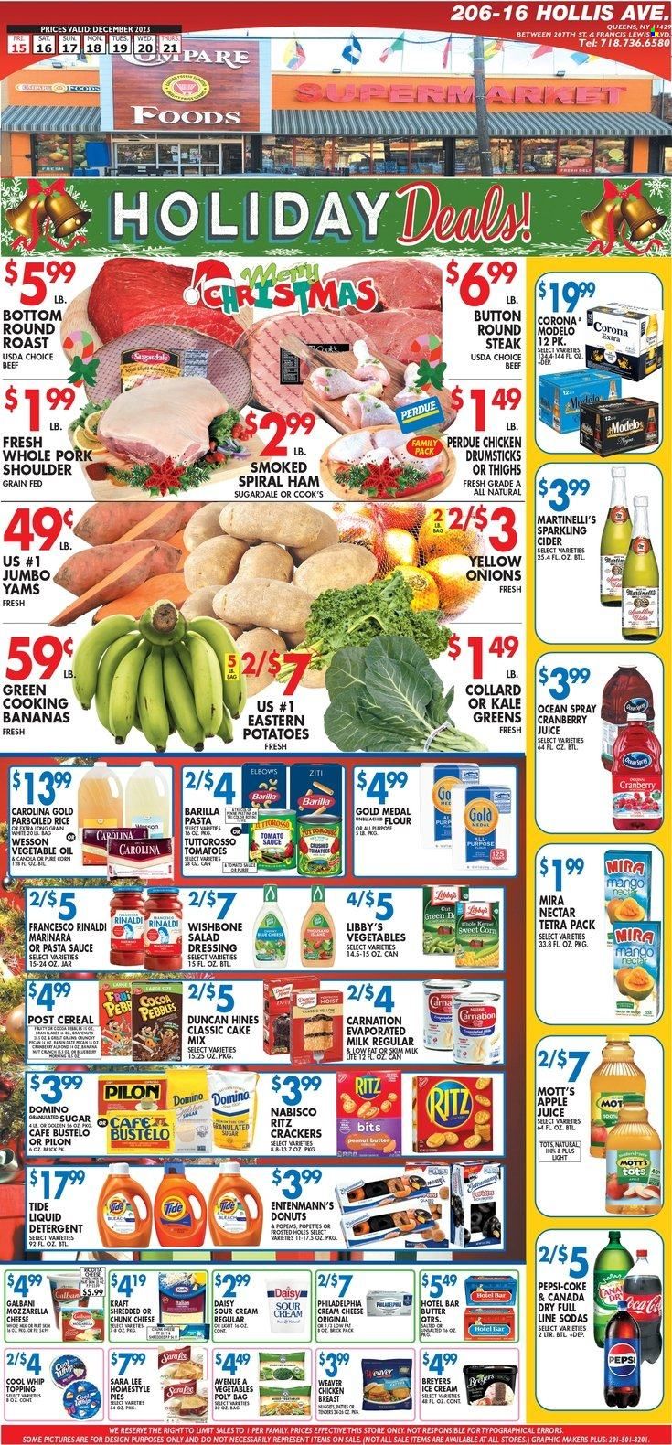 Compare Foods (NY) Weekly Ad Flyer Specials December 15 to December 21