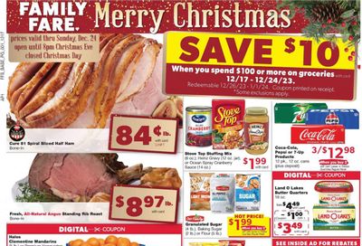 Family Fare (MI) Weekly Ad Flyer Specials December 17 to December 24, 2023