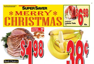 Super Saver Weekly Ad Flyer Specials December 20 to December 26, 2023