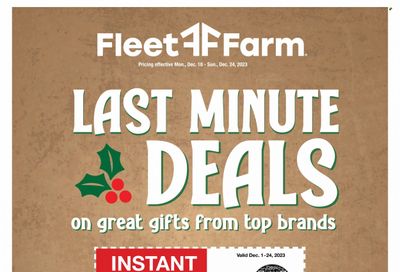 Fleet Farm (IA, MN, ND, WI) Weekly Ad Flyer Specials December 18 to December 24, 2023