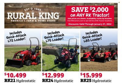 Rural King Weekly Ad Flyer Specials December 21 to January 31, 2024