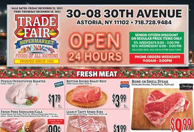 Trade Fair Supermarket (NY) Weekly Ad Flyer Specials December 22 to December 28, 2023