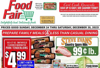 Food Fair Market (KY, OH, WV) Weekly Ad Flyer Specials December 24 to December 30, 2023
