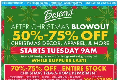 Boscov's (CT, DE, MD, NJ, NY, PA) Weekly Ad Flyer Specials December 25 to January 3, 2024