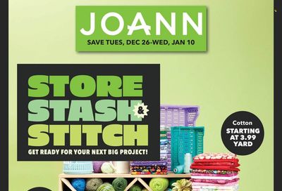 JOANN Weekly Ad Flyer Specials December 26 to January 10, 2024