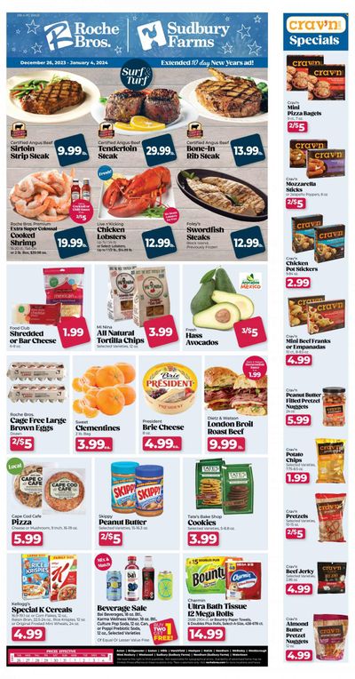Roche Bros. (MA) Weekly Ad Flyer Specials December 26 to January 4, 2024