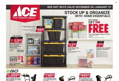 ACE Hardware Weekly Ad Flyer Specials December 26 to January 31, 2024