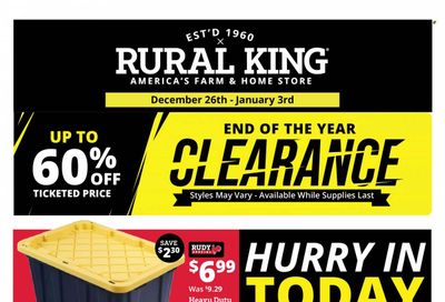 Rural King Weekly Ad Flyer Specials December 26 to February 3, 2024