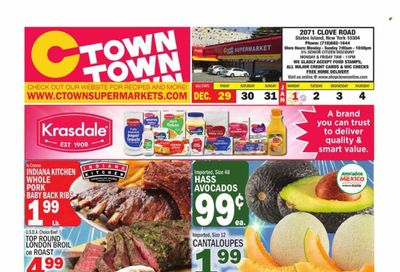 C-Town (CT, FL, MA, NJ, NY, PA) Weekly Ad Flyer Specials December 29 to January 4, 2024