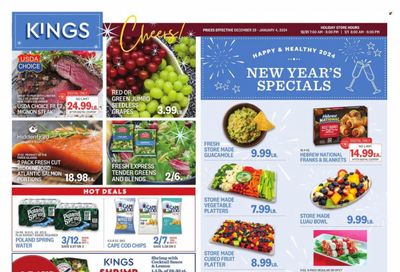 Kings Food Markets (CT, NJ, NY) Weekly Ad Flyer Specials December 29 to January 4, 2024