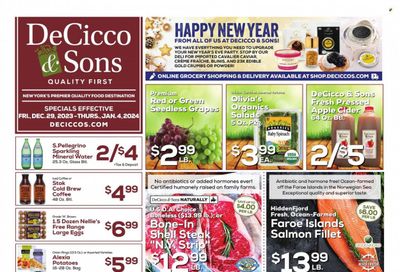 DeCicco & Sons (NY) Weekly Ad Flyer Specials December 29 to January 4, 2024