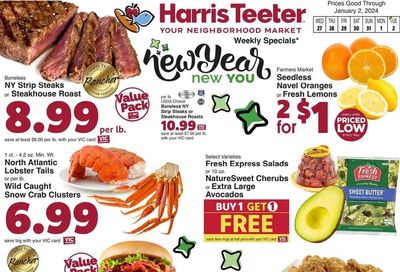 Harris Teeter Weekly Ad Flyer Specials December 27 to January 2, 2024