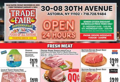Trade Fair Supermarket (NY) Weekly Ad Flyer Specials December 29 to January 4, 2024