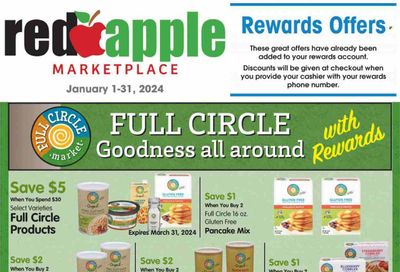 Red Apple Marketplace (OR) Weekly Ad Flyer Specials January 1 to January 31, 2024