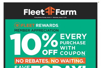 Fleet Farm (IA, MN, ND, WI) Weekly Ad Flyer Specials January 11 to January 17, 2024