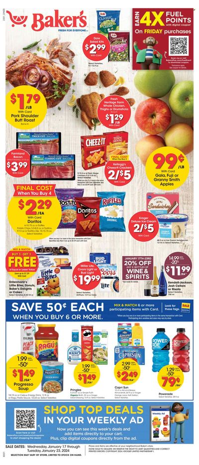 Baker's (NE) Weekly Ad Flyer Specials January 17 to January 23, 2024