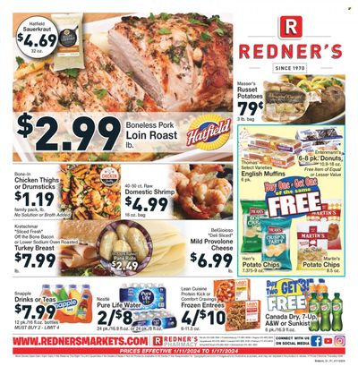 Redner's Markets (DE, MD, PA) Weekly Ad Flyer Specials January 11 to January 17, 2024