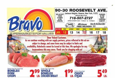 Bravo Supermarkets (CT, FL, MA, NJ, NY, PA) Weekly Ad Flyer Specials January 12 to January 18, 2024