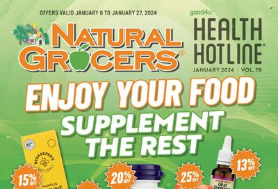 Natural Grocers Weekly Ad Flyer Specials January 8 to January 27, 2024