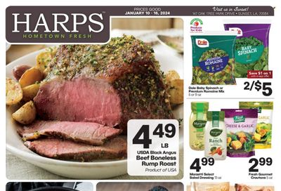Harps Hometown Fresh (AR, KS, MO, OK) Weekly Ad Flyer Specials January 10 to January 16, 2024
