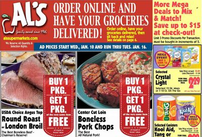 Al's Supermarket (IN) Weekly Ad Flyer Specials January 10 to January 16, 2024