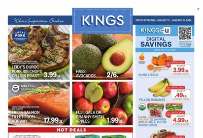 Kings Food Markets (CT, NJ, NY) Weekly Ad Flyer Specials January 12 to January 18, 2024