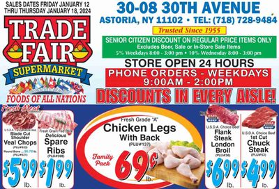 Trade Fair Supermarket (NY) Weekly Ad Flyer Specials January 12 to January 18, 2024