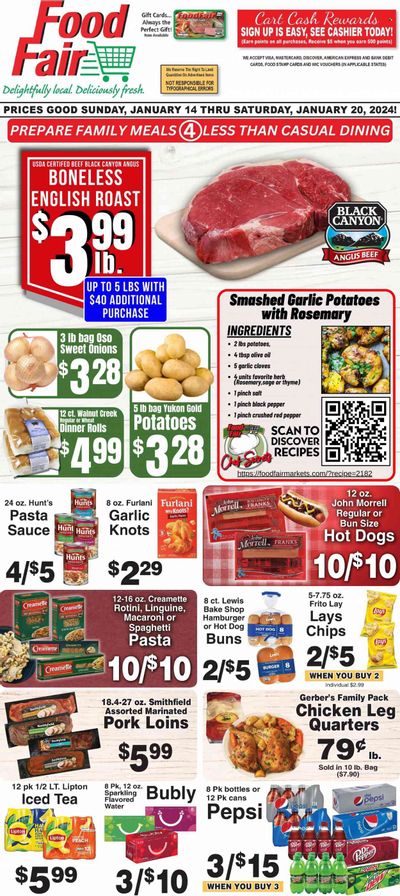 Food Fair Market (KY, OH, WV) Weekly Ad Flyer Specials January 14 to January 20, 2024