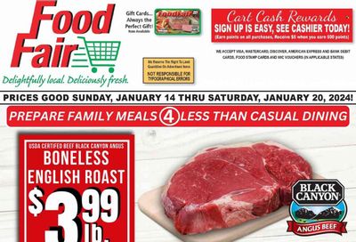 Food Fair Market (KY, OH, WV) Weekly Ad Flyer Specials January 14 to January 20, 2024